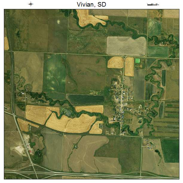 Vivian, SD air photo map