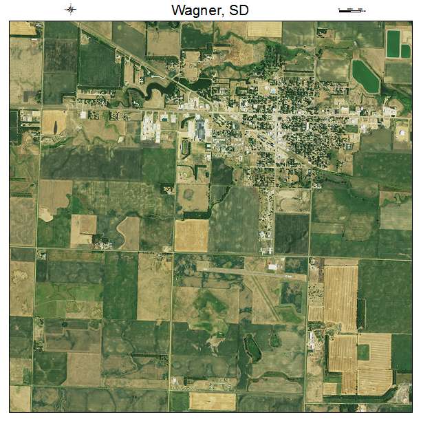 Wagner, SD air photo map