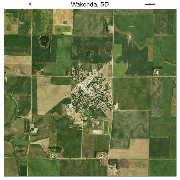 Wakonda, SD air photo map