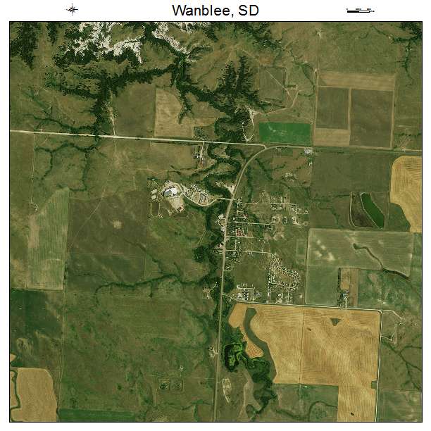 Wanblee, SD air photo map