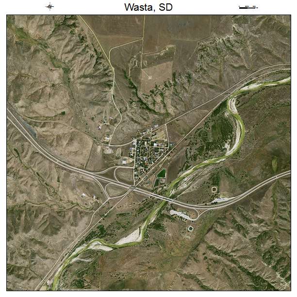 Wasta, SD air photo map
