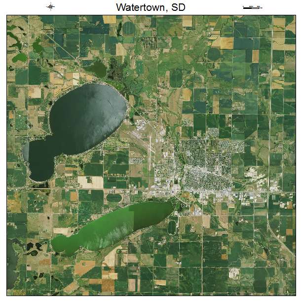 Aerial Photography Map of Watertown, SD South Dakota