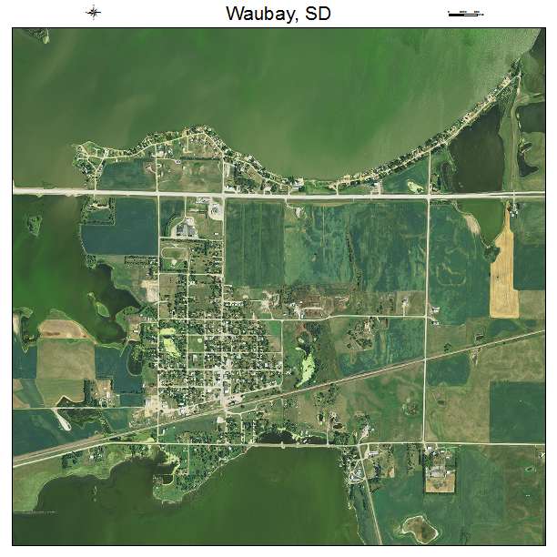 Waubay, SD air photo map