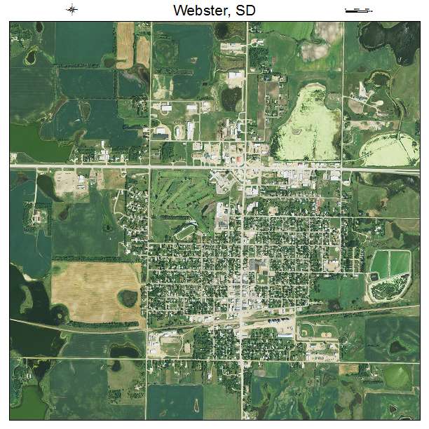 Webster, SD air photo map