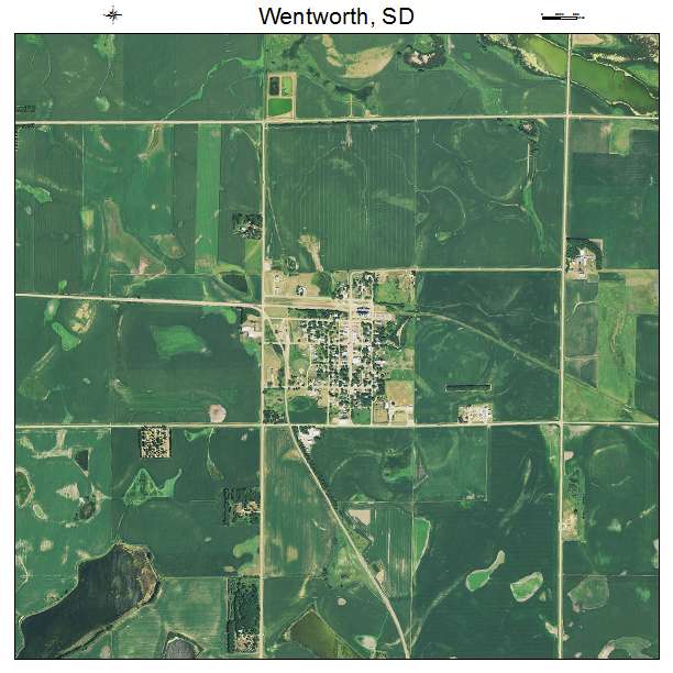 Wentworth, SD air photo map