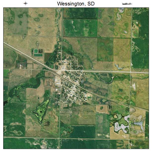 Wessington, SD air photo map