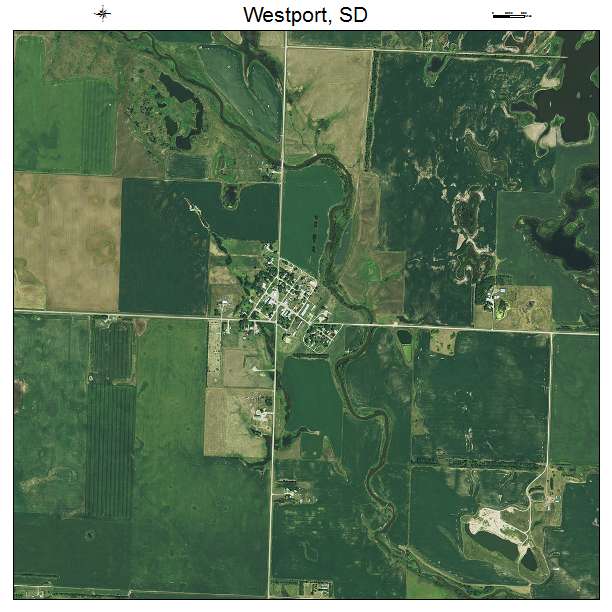 Westport, SD air photo map