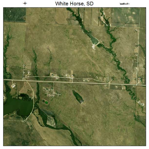 White Horse, SD air photo map