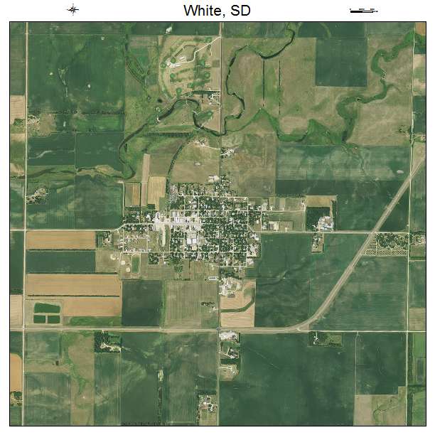 White, SD air photo map