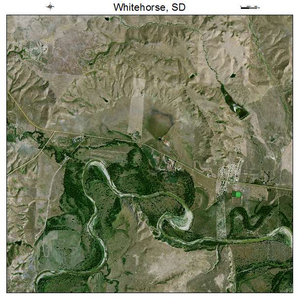 Whitehorse, SD air photo map
