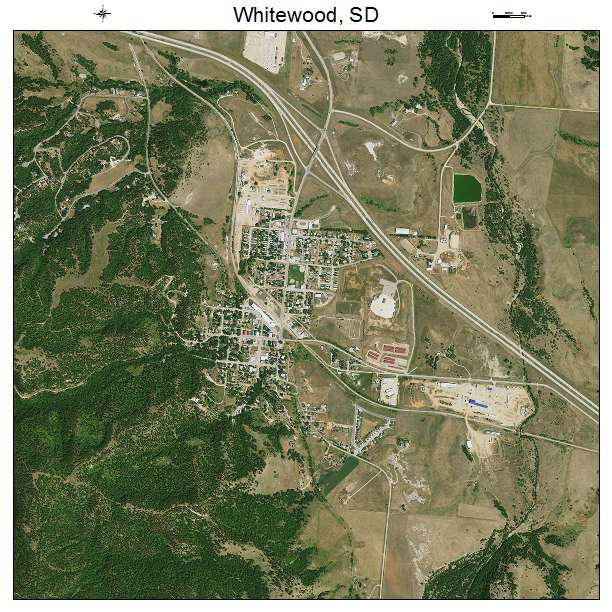 Whitewood, SD air photo map