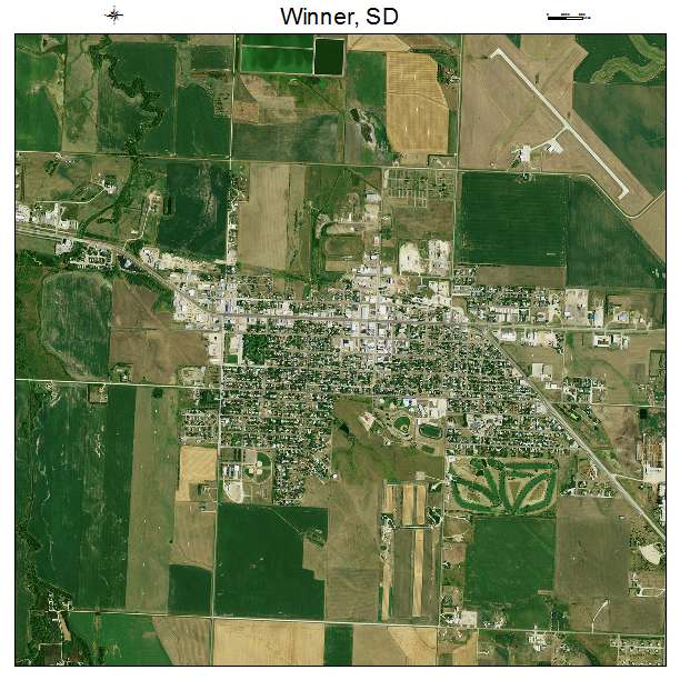 Winner, SD air photo map