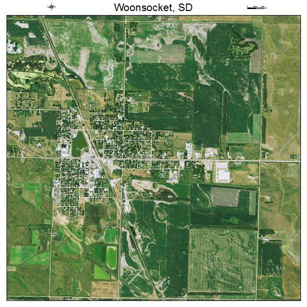 Woonsocket, SD air photo map