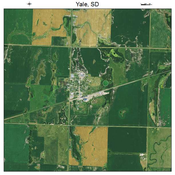 Yale, SD air photo map