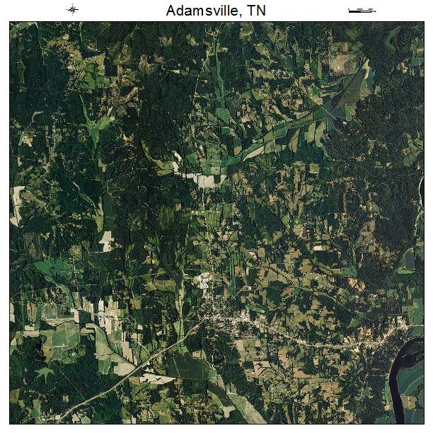 Adamsville, TN air photo map