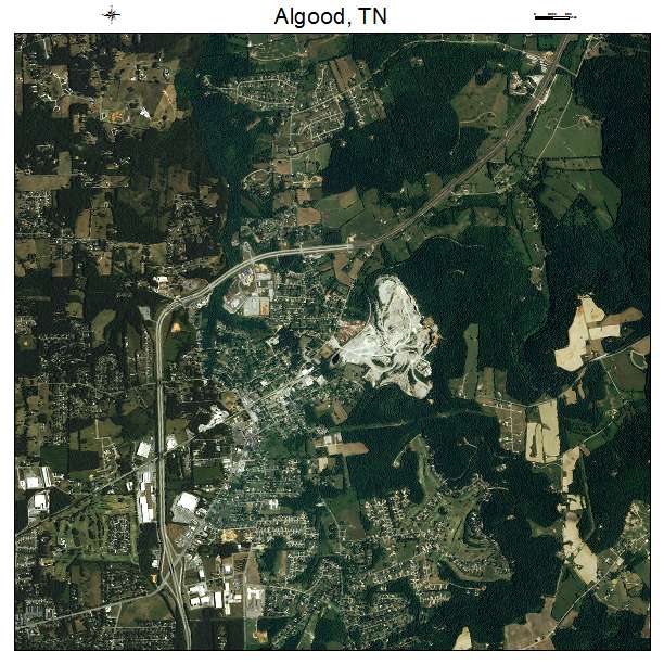 Algood, TN air photo map