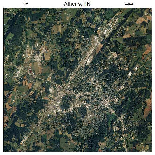 Athens, TN air photo map
