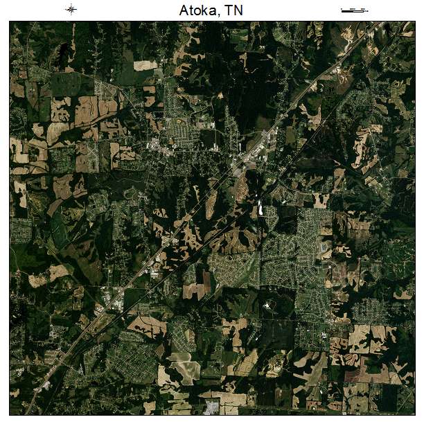 Atoka, TN air photo map