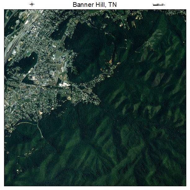 Banner Hill, TN air photo map