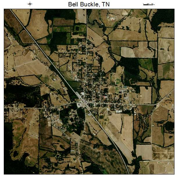 Bell Buckle, TN air photo map