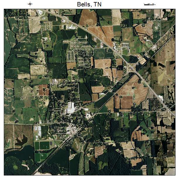 Bells, TN air photo map