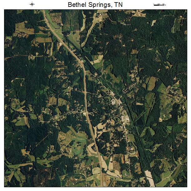 Bethel Springs, TN air photo map