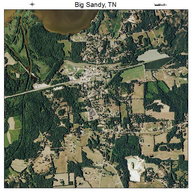 Big Sandy, TN air photo map