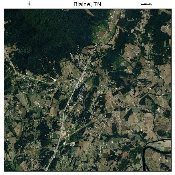 Blaine, TN air photo map