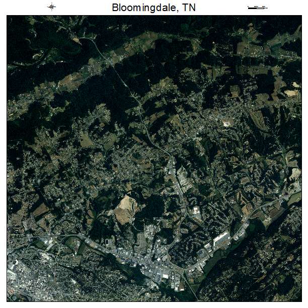Bloomingdale, TN air photo map