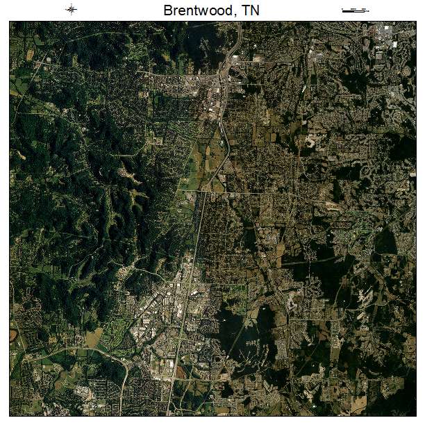 Brentwood, TN air photo map