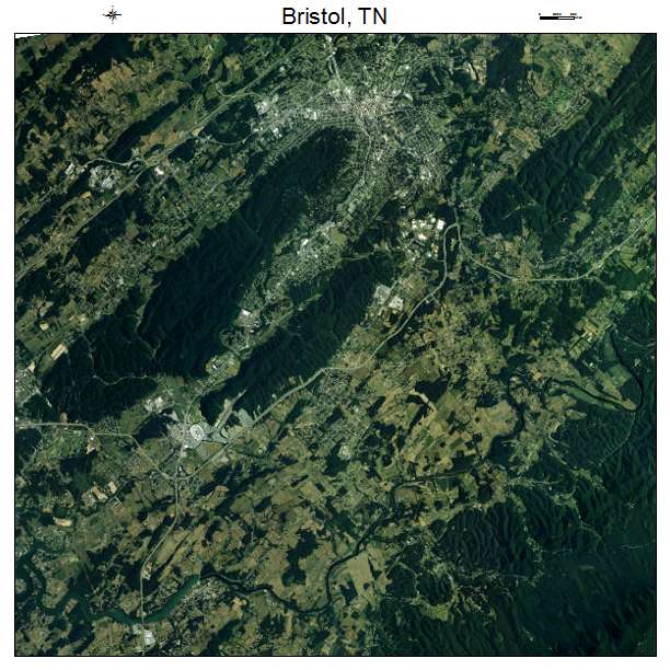 Bristol, TN air photo map