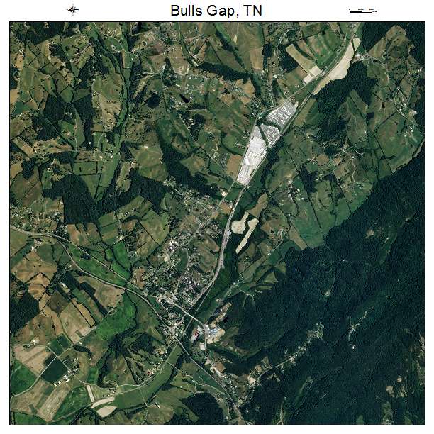 Bulls Gap, TN air photo map