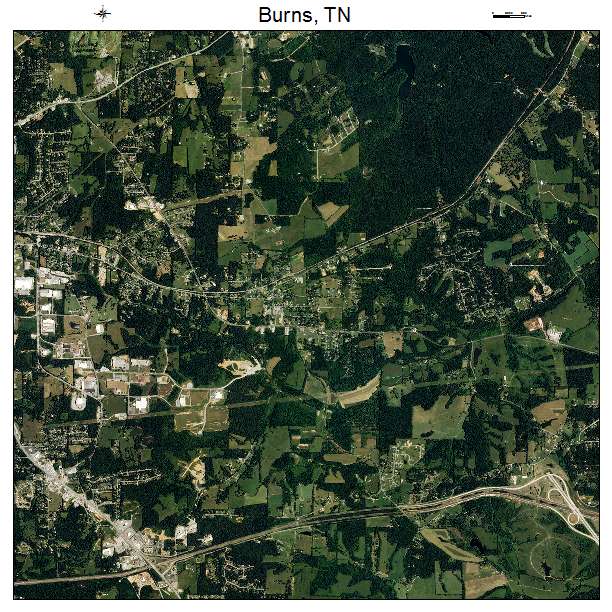 Burns, TN air photo map