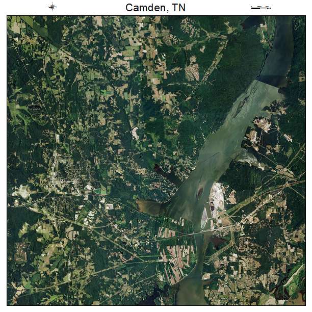 Camden, TN air photo map