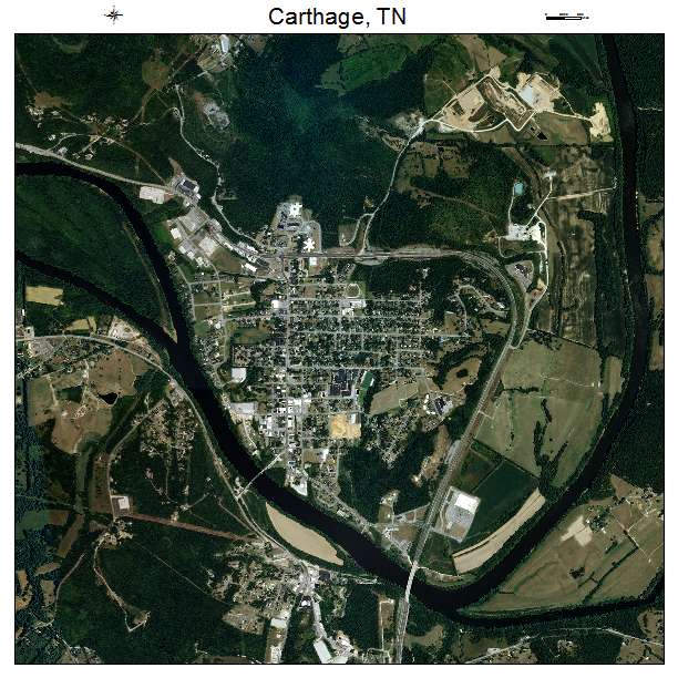 Carthage, TN air photo map
