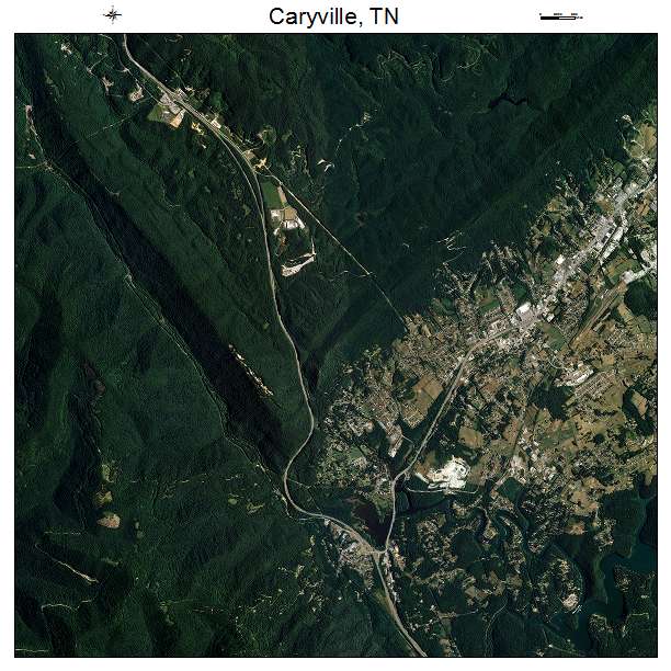 Caryville, TN air photo map