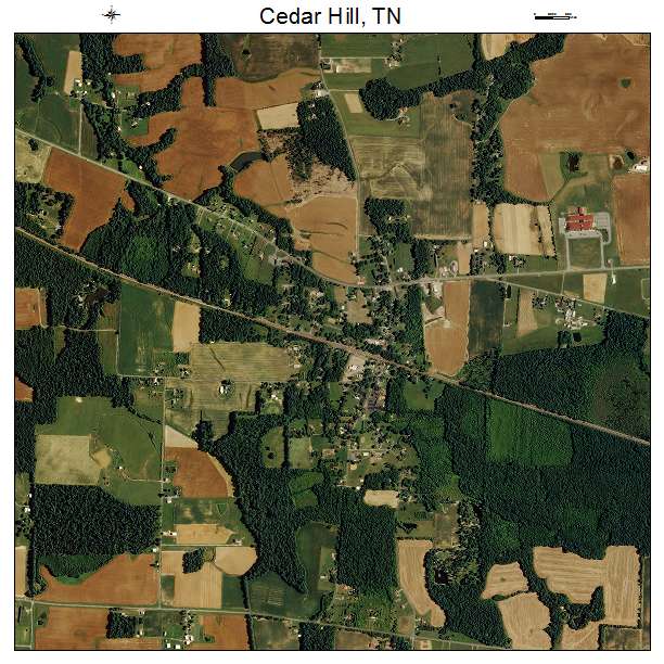 Cedar Hill, TN air photo map