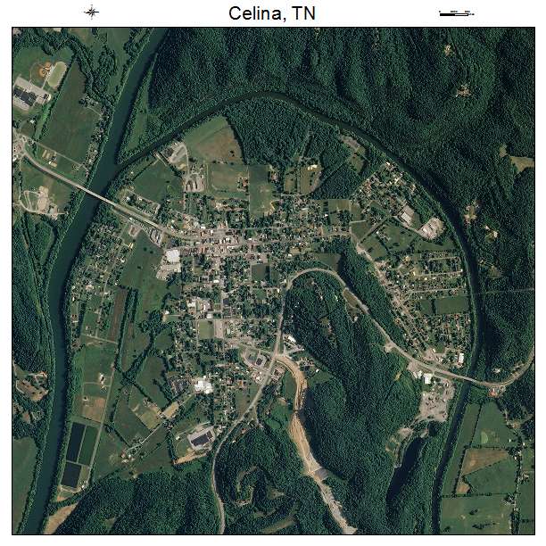 Celina, TN air photo map