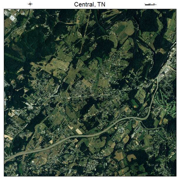 Central, TN air photo map
