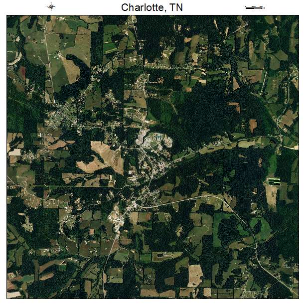 Charlotte, TN air photo map