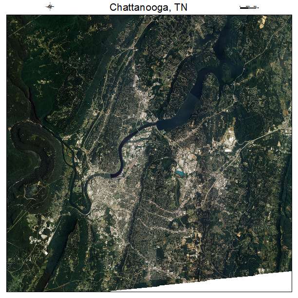 Chattanooga, TN air photo map