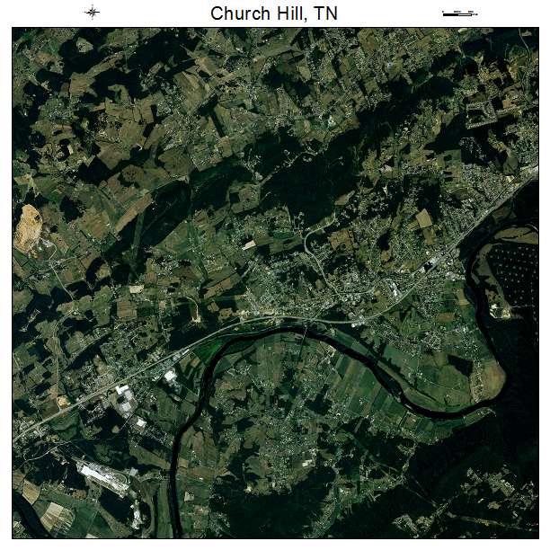 Church Hill, TN air photo map