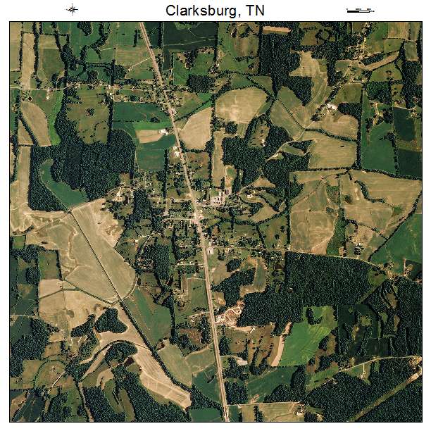 Clarksburg, TN air photo map