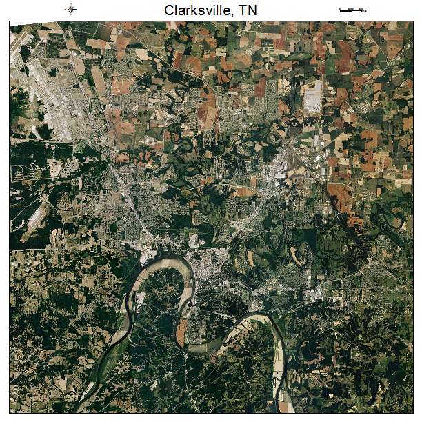 Clarksville, TN air photo map