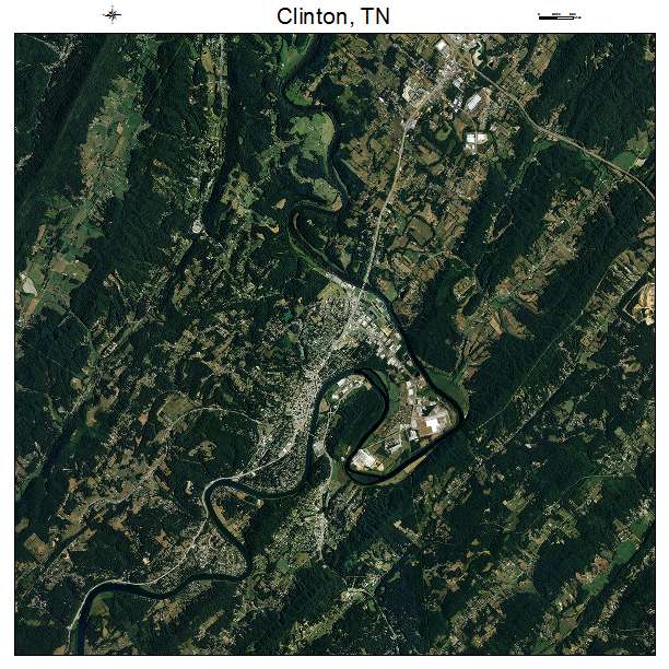 Clinton, TN air photo map