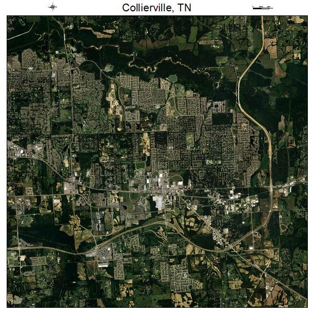 Collierville, TN air photo map