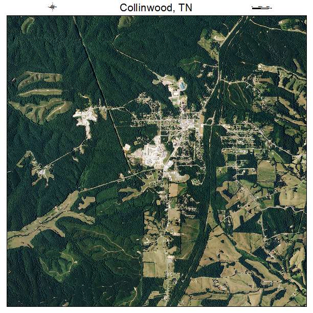 Collinwood, TN air photo map