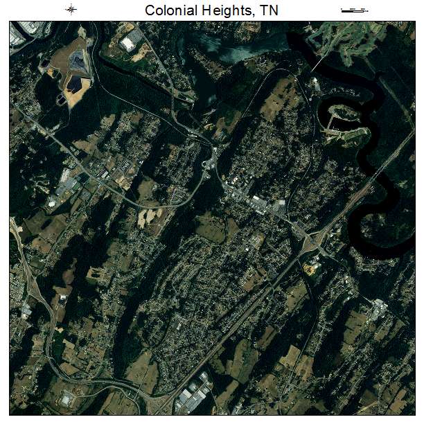 Colonial Heights, TN air photo map