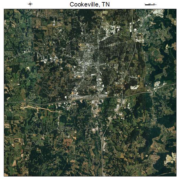 Cookeville, TN air photo map