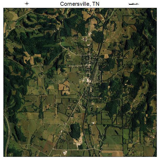 Cornersville, TN air photo map